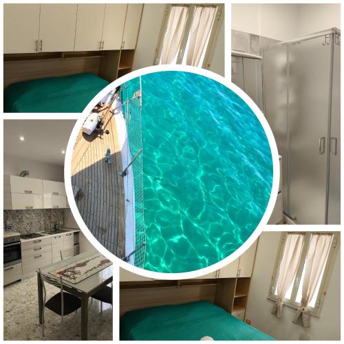 a collage of pictures of a swimming pool at Home For You in Carini