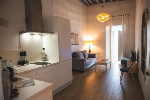 Χώρος καθιστικού στο Apartamentos Nueva Ribera