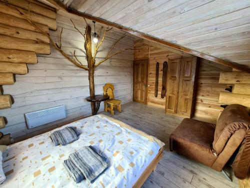 Χώρος καθιστικού στο Cottage Radomyshl'