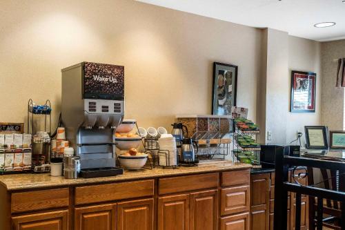 a kitchen with a counter with a coffee maker on it at Comfort Inn & Suites Walla Walla in Walla Walla
