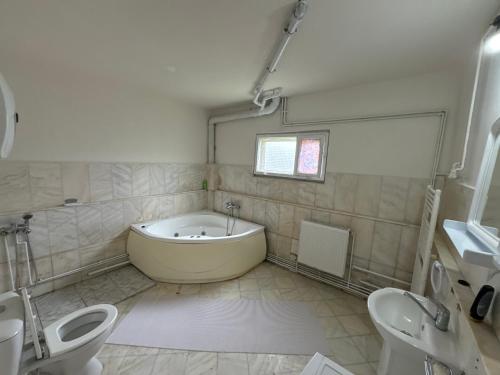 Koupelna v ubytování Vila 8 camere Cazare Ploiești 20 Locuri, Parcare, Grătar, Bucătărie proprie