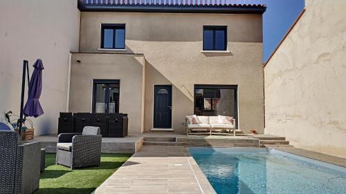 Maison pour 6p - 3ch - piscine privée - au calme