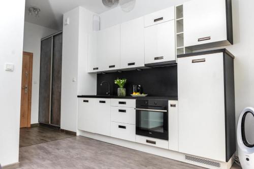 Kuchyň nebo kuchyňský kout v ubytování MarinaSpa Dziwnow