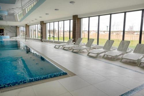 Bazén v ubytování MarinaSpa Dziwnow nebo v jeho okolí