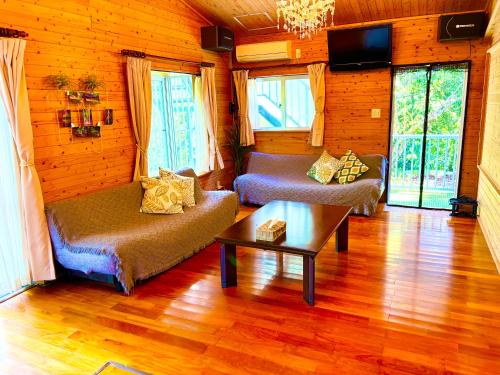 TV a/nebo společenská místnost v ubytování Lodge Crea