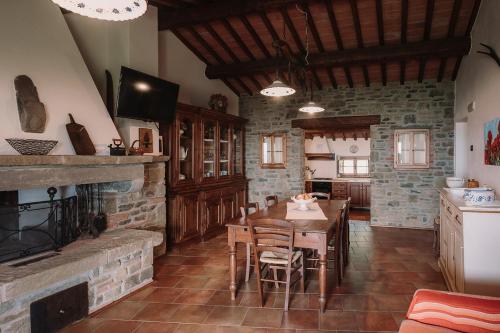 Kuchyň nebo kuchyňský kout v ubytování Agriturismo Casavecchia