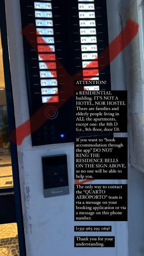 a gas pump with a sign on the side of it at airport room in Lisbon
