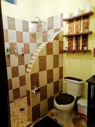 Koupelna v ubytování Casa Roma