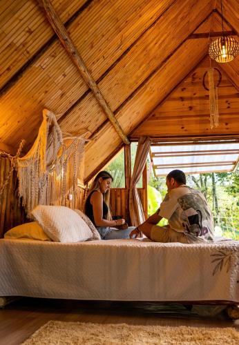 Glamping TresElementosにあるベッド