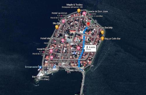 a map of a island in the water at Casa D'Andrea 201 in Flores
