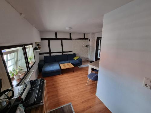 Postel nebo postele na pokoji v ubytování Schöne Wohnung im Zentrum von Ahnatal