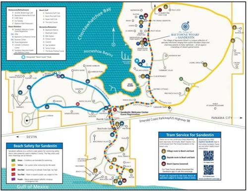 a map of the route of the proposed eruptions at NEW Baytowne Bahia Breeze Pool View in Destin