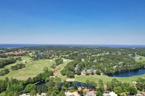 an aerial view of a park with a lake at NEW Baytowne Bahia Breeze Pool View in Destin