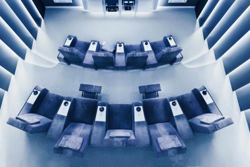 an overhead view of a row of seats in an auditorium at Villa Nuvola Suites in Fiorano Modenese