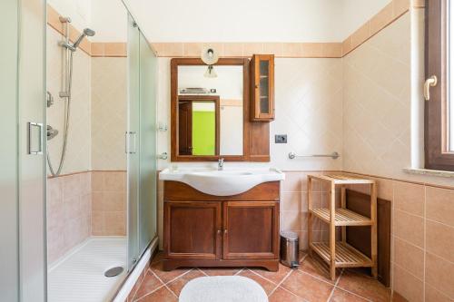 Koupelna v ubytování B&B Pedra Rubia
