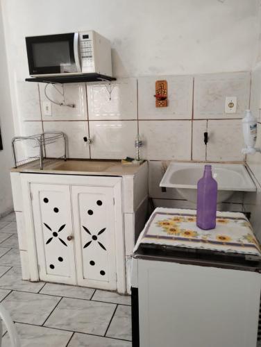 Dapur atau dapur kecil di Hospedagem Progresso