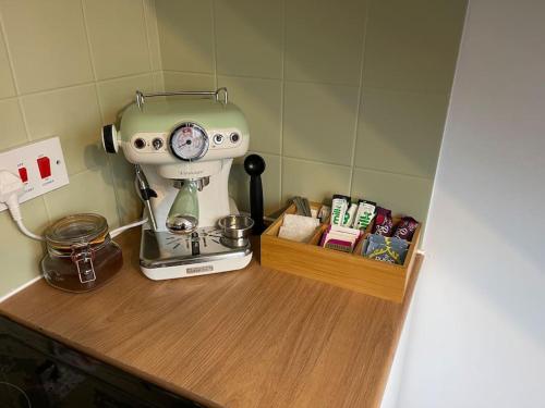 a mixer sitting on top of a wooden counter at Abbey view in Selby
