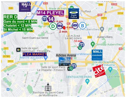 Photo de la galerie de l'établissement Vue Tour Eiffel - Metro - Wifi - Parking - Terrasse - Dream Host, à La Plaine-Saint-Denis