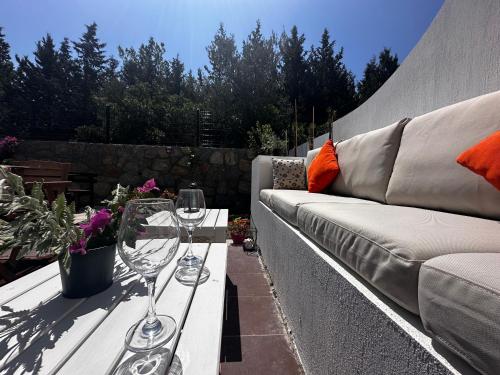 Ruang duduk di Villa Carian Trail evdatca - Datca Kargi Bay, Close to Beach