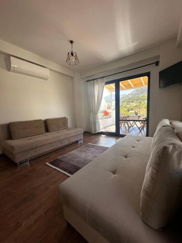 Ruang duduk di Villa Carian Trail evdatca - Datca Kargi Bay, Close to Beach