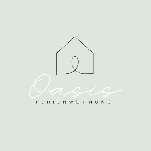 a logo for a furniture store with a letter o illustration at NEU! OASIS - FeWo am Harz, hochwertig Kernsaniert, 83 qm, EG in Nordhausen