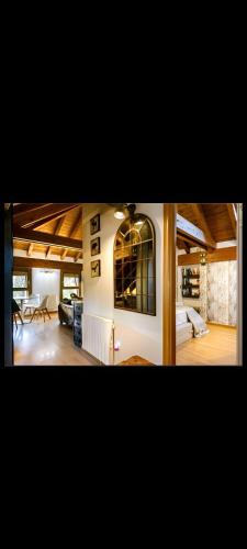 a living room with a couch and a table at Casa Palacin in Guasillo