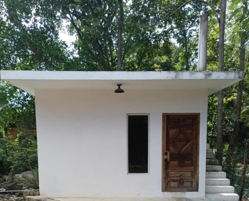 El edificio en el que está la casa vacacional