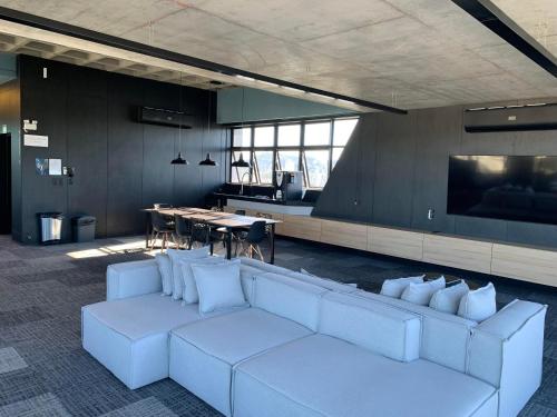 Istumisnurk majutusasutuses LOFT confortável e moderno com garagem perto da FURB e Vila Germânica