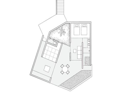 a floor plan of a house at YAWN YARD Kouri Island in Kouri