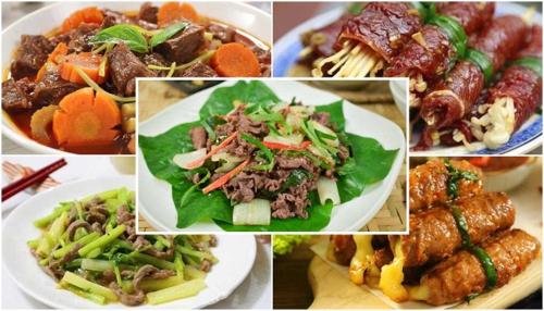 a collage of pictures of different foods on plates at Nasan Green Farm in Cao Bằng