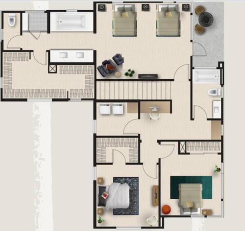 a floor plan of a house with at Costa Mesa Cozy Retreat, Modern and Smart Home in Costa Mesa