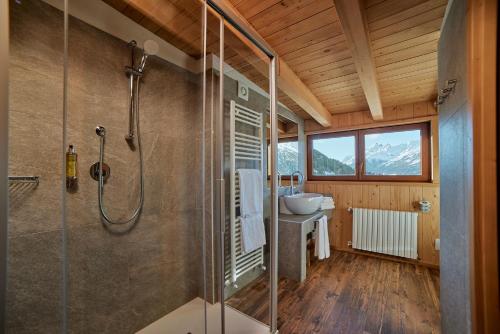 Koupelna v ubytování Hotel Vallechiara