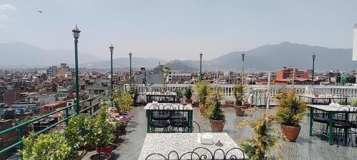 ホームステイから撮影された、または一般的な山の景色