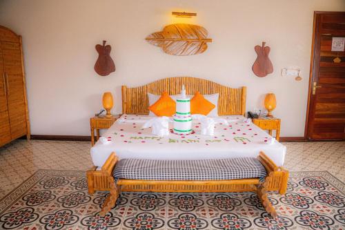 Una cama o camas en una habitación de Can Tho Ecolodge