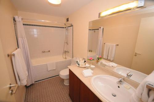 a bathroom with a tub and a toilet and a sink at Cairo house in Cairo