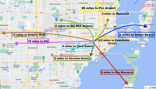 a map of the city of los angeles at Coco Sol 2 by MyMiamiStay in Miami