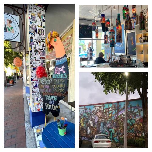 a collage of pictures of a restaurant with a chicken on the wall at Coco Sol 2 by MyMiamiStay in Miami