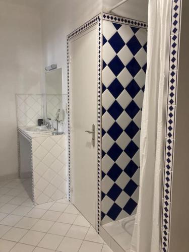 une salle de bain avec une douche avec des toilettes et un lavabo dans l'établissement Hyper centre - Ecusson, à Castres