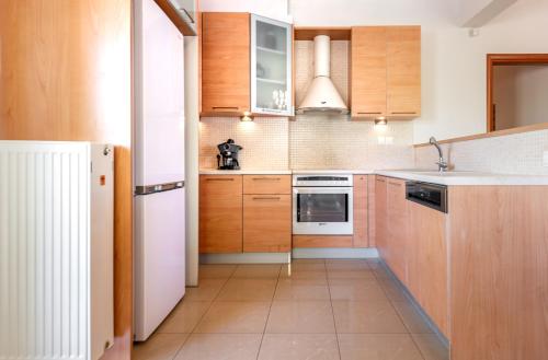 Kuchyň nebo kuchyňský kout v ubytování Phaedrus Living Moschato City Flat