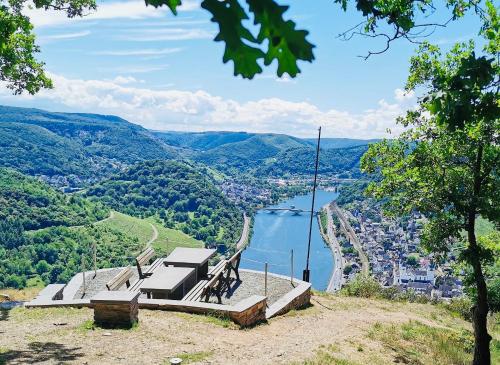 uitzicht op de Donau vanaf een berg bij FeWo Mosel - Comfort & Relax in Treis-Karden