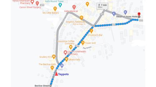 a map of the subway line in philadelphia at Bective Street Accommodation in Kells