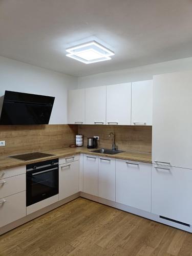 Kuchyň nebo kuchyňský kout v ubytování Apartment Judith Truden