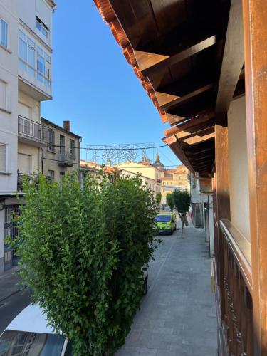 a view of a street from a building at Carud Nº15 in Monforte de Lemos
