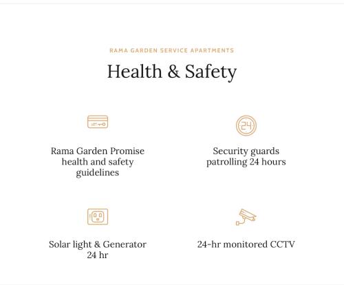 a screenshot of the health and safety website at Rama Garden Service Apartment Ajah in Eleputu