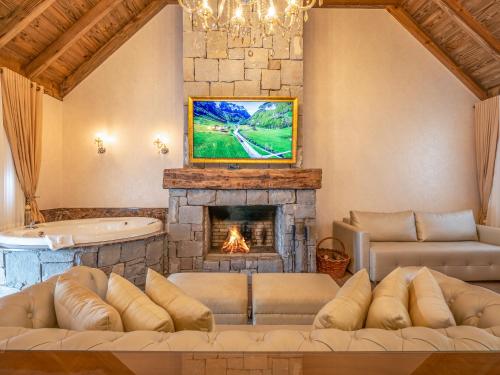 Hotel Cabanas Tio Müllerにあるテレビまたはエンターテインメントセンター