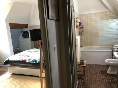 Koupelna v ubytování Chez l habitant