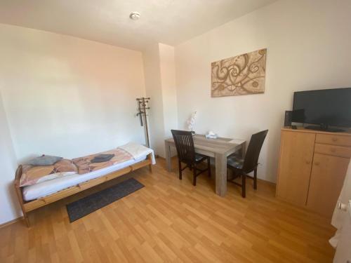 TV a/nebo společenská místnost v ubytování Wunderschönes Appartement Nahe der Berge