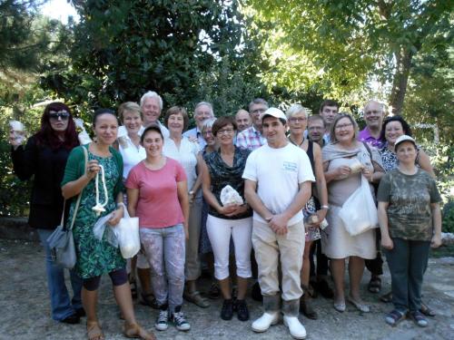 a group of people posing for a picture at Tenuta Montelaura in Forino