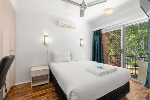 Ένα ή περισσότερα κρεβάτια σε δωμάτιο στο Motel Miramar