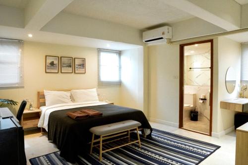 Katil atau katil-katil dalam bilik di Suneta Hostel Chiangmai